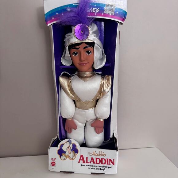 Mattel Other - Vintage Disney Aladdin Plush Doll by Mattel Movie Inspired Pal New in Box 10914